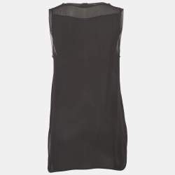 Vince Black Chiffon Sheer Tank Top M