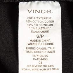 Vince Black Jersey Stitch Front Seam Ponte Leggings S