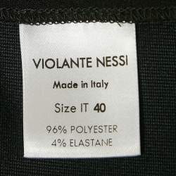 Pre Owned Violante Nessi Black Crepe Ruffled Wrap Style Mini Dress S