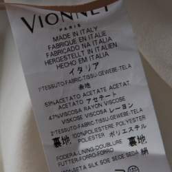 Vionnet Off-White Moss Crepe Short Tuxedo Style Wrap Dress M