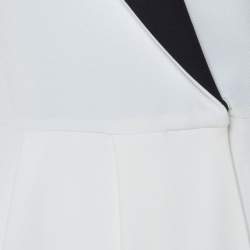 Vionnet Off-White Moss Crepe Short Tuxedo Style Wrap Dress M