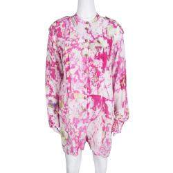 Vivienne Westwood Anglomania Multicolor Watercolor Print Long Sleeve Playsuit S