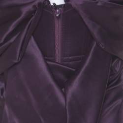 Pre Owned Vivienne Westwood Purple Satin Silk Draped Corset Bodice Dress M