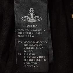 Vivienne Westwood Anglomania Black/Gold Jersey Midi Dress M