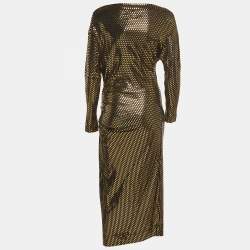 Vivienne Westwood Anglomania Black/Gold Jersey Midi Dress M