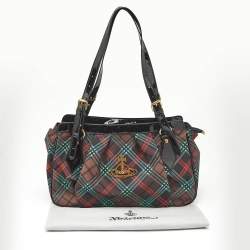 Pre Owned Vivienne Westwood Multicolor Nylon Vegan Logo Tote