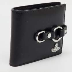 Pre Owned Vivienne Westwood Black Leather Billfold Bondage Wallet