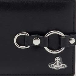 Pre Owned Vivienne Westwood Black Leather Billfold Bondage Wallet