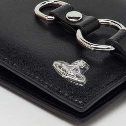 Pre Owned Vivienne Westwood Black Leather Billfold Bondage Wallet