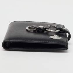 Pre Owned Vivienne Westwood Black Leather Billfold Bondage Wallet
