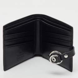 Pre Owned Vivienne Westwood Black Leather Billfold Bondage Wallet