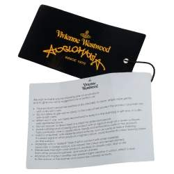 Pre Owned Vivienne Westwood Black Croc Embossed Faux Leather Round Crossbody Bag