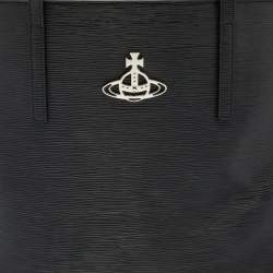 Vivienne Westwood Black Leather Shopper Tote