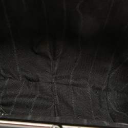 Vivienne Westwood Black Croc Embossed Leather Granny Frame Chain Clutch