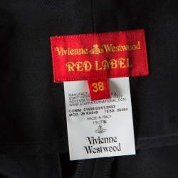 Pre Owned Vivienne Westwood Red Label Black Wool High Waisted Tailored Trousers S