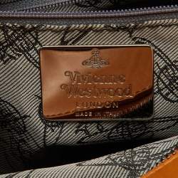 Vivienne Westwood Multicolor Check Canvas and Leather Satchel