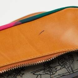 Vivienne Westwood Multicolor Check Canvas and Leather Satchel