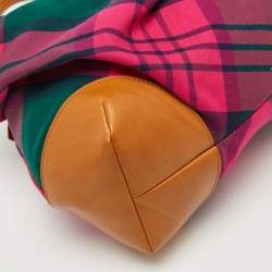 Vivienne Westwood Multicolor Check Canvas and Leather Satchel