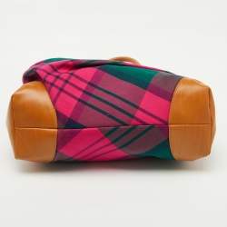 Vivienne Westwood Multicolor Check Canvas and Leather Satchel
