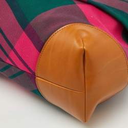 Vivienne Westwood Multicolor Check Canvas and Leather Satchel