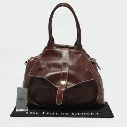 Vivienne Westwood Brown Leather Brighton Frame Satchel