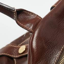 Vivienne Westwood Brown Leather Brighton Frame Satchel