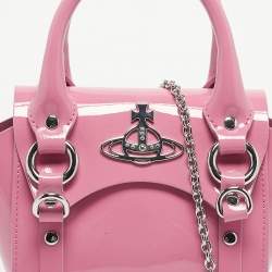 Pre Owned Vivienne Westwood Pink Patent Leather Mini Betty Tote