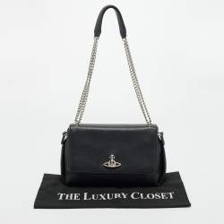 Pre Owned Vivienne Westwood Black Leather Windsor Shoulder Bag