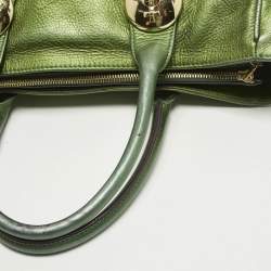 مملوكة مسبقًا Vivienne Westwood Green Leather Zip Tote