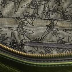 مملوكة مسبقًا Vivienne Westwood Green Leather Zip Tote