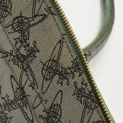 مملوكة مسبقًا Vivienne Westwood Green Leather Zip Tote