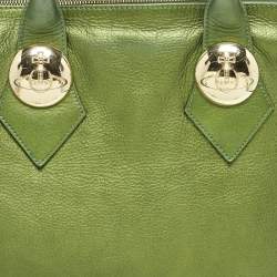 مملوكة مسبقًا Vivienne Westwood Green Leather Zip Tote