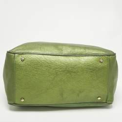 مملوكة مسبقًا Vivienne Westwood Green Leather Zip Tote