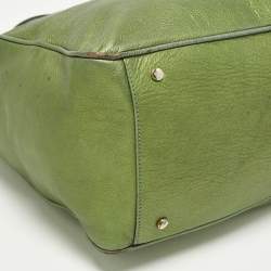 مملوكة مسبقًا Vivienne Westwood Green Leather Zip Tote