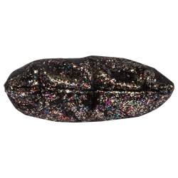 Vivienne Westwood Multicolor Lace and Glitter Kiss Lock Chain Clutch 