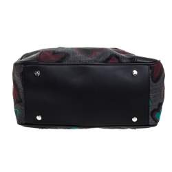 Vivienne Westwood Multicolor Printed Fabric and Leather Derby Satchel