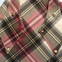 Pre Owned Vivienne Westwood Multicolor Plaid Coated Canvas Derby Satchel