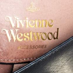 Pre Owned Vivienne Westwood Black Leather Opio Shoulder Bag