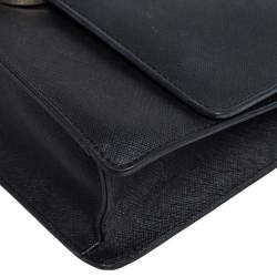 Pre Owned Vivienne Westwood Black Leather Opio Shoulder Bag