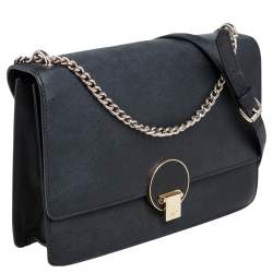 Pre Owned Vivienne Westwood Black Leather Opio Shoulder Bag