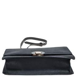 Pre Owned Vivienne Westwood Black Leather Opio Shoulder Bag