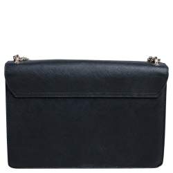 Pre Owned Vivienne Westwood Black Leather Opio Shoulder Bag