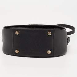 Vivienne Westwood Black Leather Flap Crossbody Bag