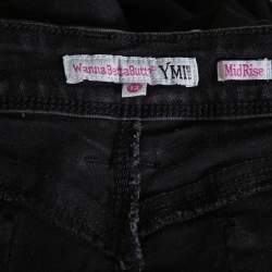 YMI WannaBettaButt Black Denim Mid Rise Jeans L