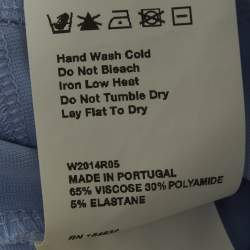 Pre Owned Wadrobe NYC Blue Jersey Front Zip Legging XXS