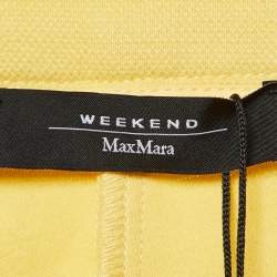 Weekend Max Mara Yellow Cotton Basco Straight Fit Pants XL