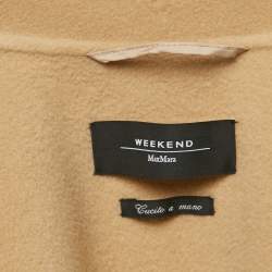 Weekend Max Mara Beige Felt Wool Double Breasted Short Coat S