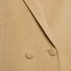 Weekend Max Mara Beige Felt Wool Double Breasted Short Coat S