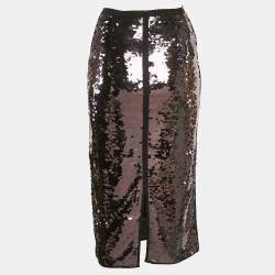 Weekend Max Mara Black Sequin Midi Skirt XS