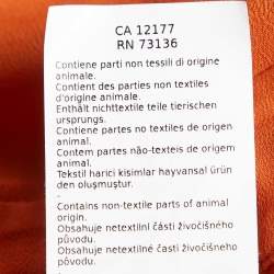 Pre Owned Weekend Max Mara Orange Crepe Pulvino Shirt Dress L